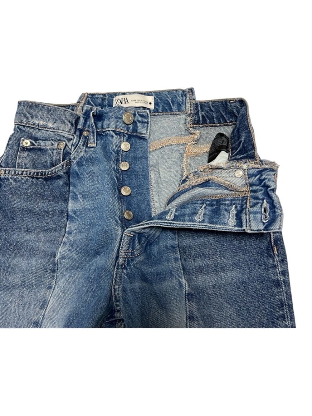 🔹 ZARA High Rise Straight Leg Jeans – Size 4 - Picture 6 of 9